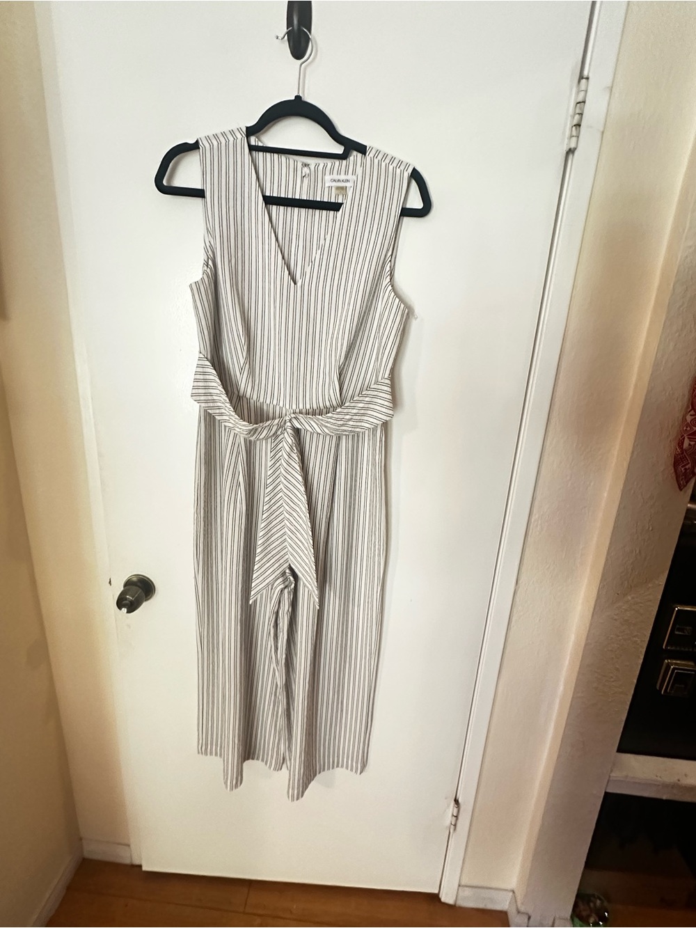 Calvin Klein Black and White Pinstripe Blazer